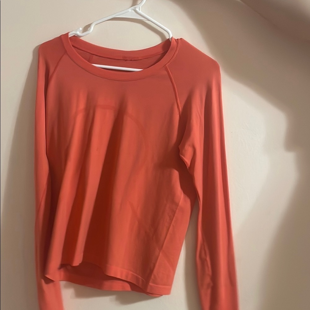 Lululemon Athletica Pink Fitted Long Sleeve Top